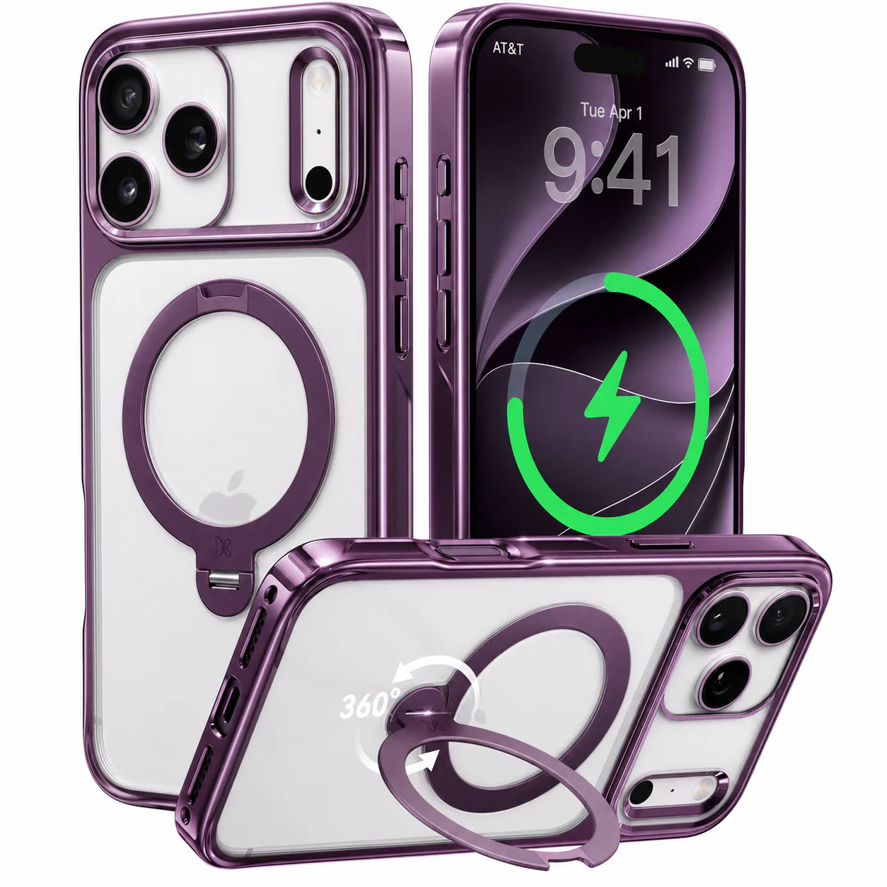 CASEKOO StandKOO Pro Halo Titanium Clear Case