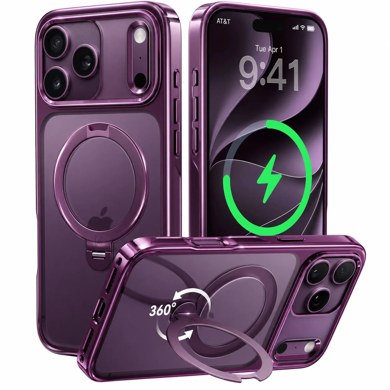 CASEKOO StandKOO Pro Halo Titanium Clear Case