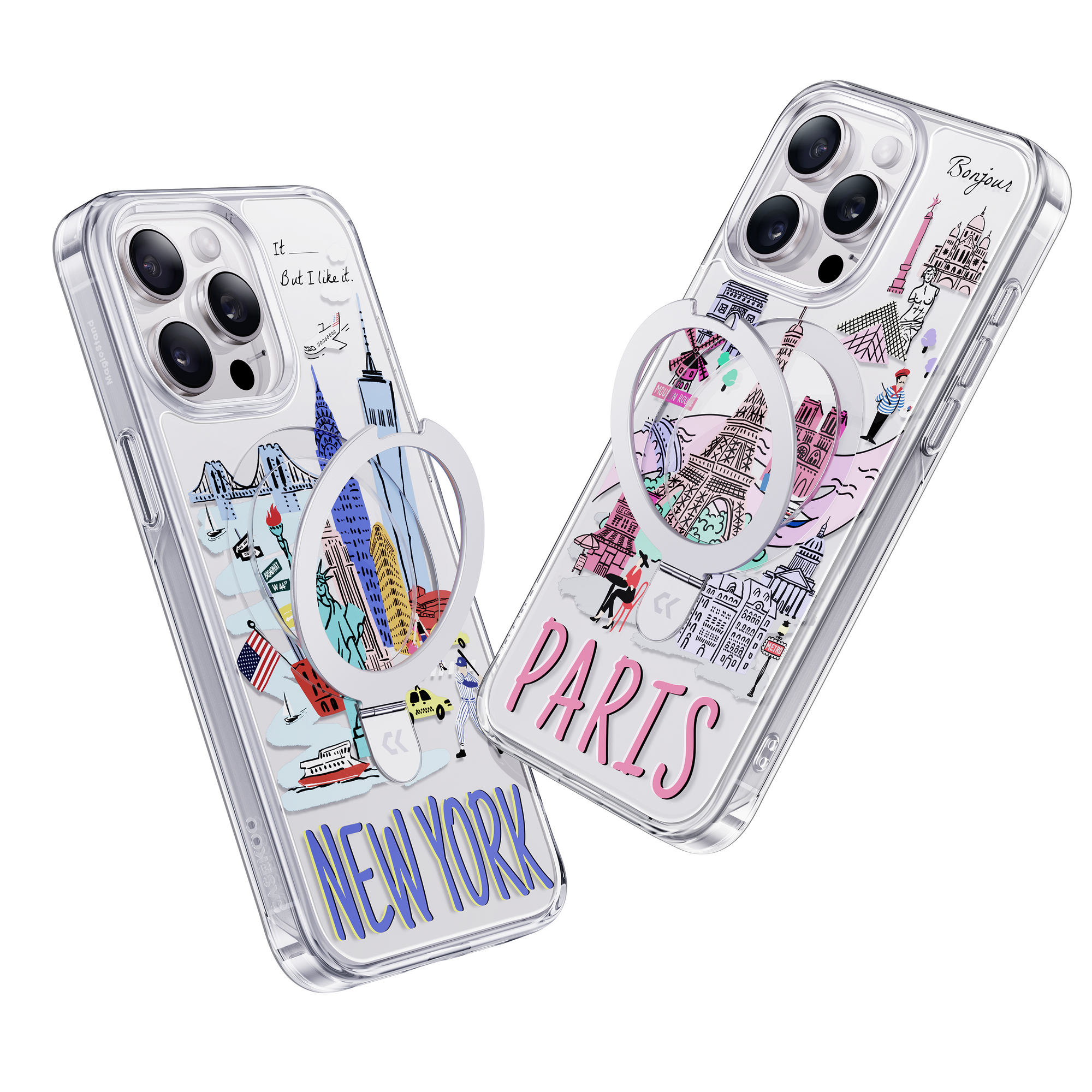 Paris design Magic Stand Case For iPhone