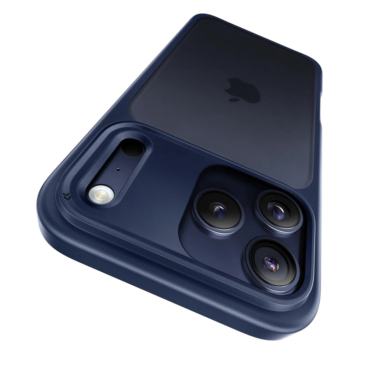 matte basic iphone 17 case blue angled