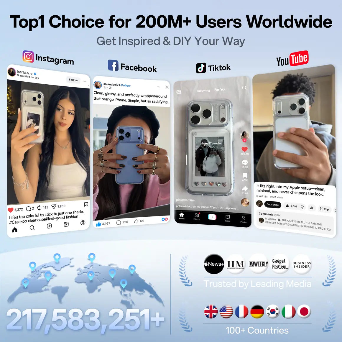 PureKOO clear case customer styling examples