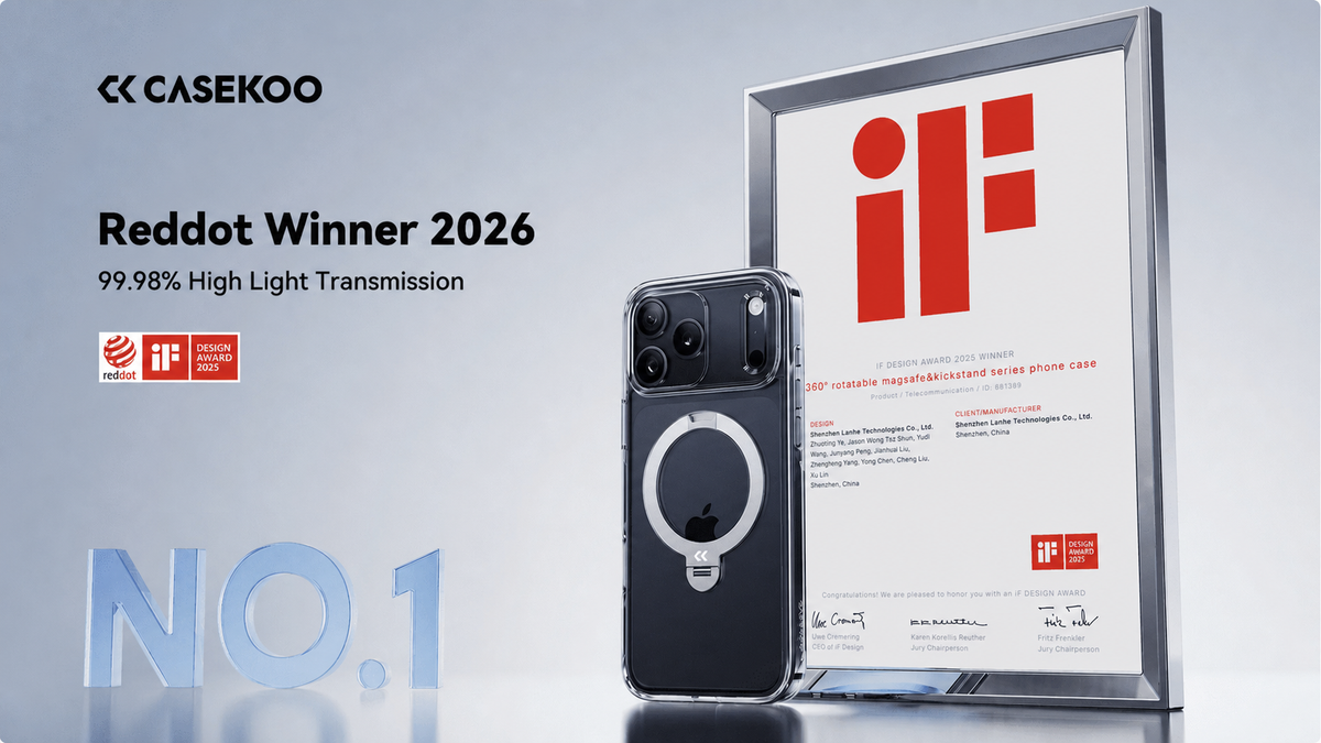 CASEKOO Samsung S26 award banner without BBC logo