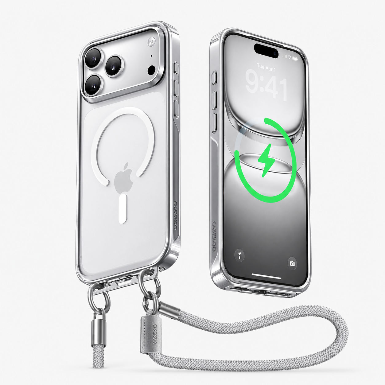 CASEKOO LINKOO Halo Titanium Case Foldable Invisible Lanyard Buckle