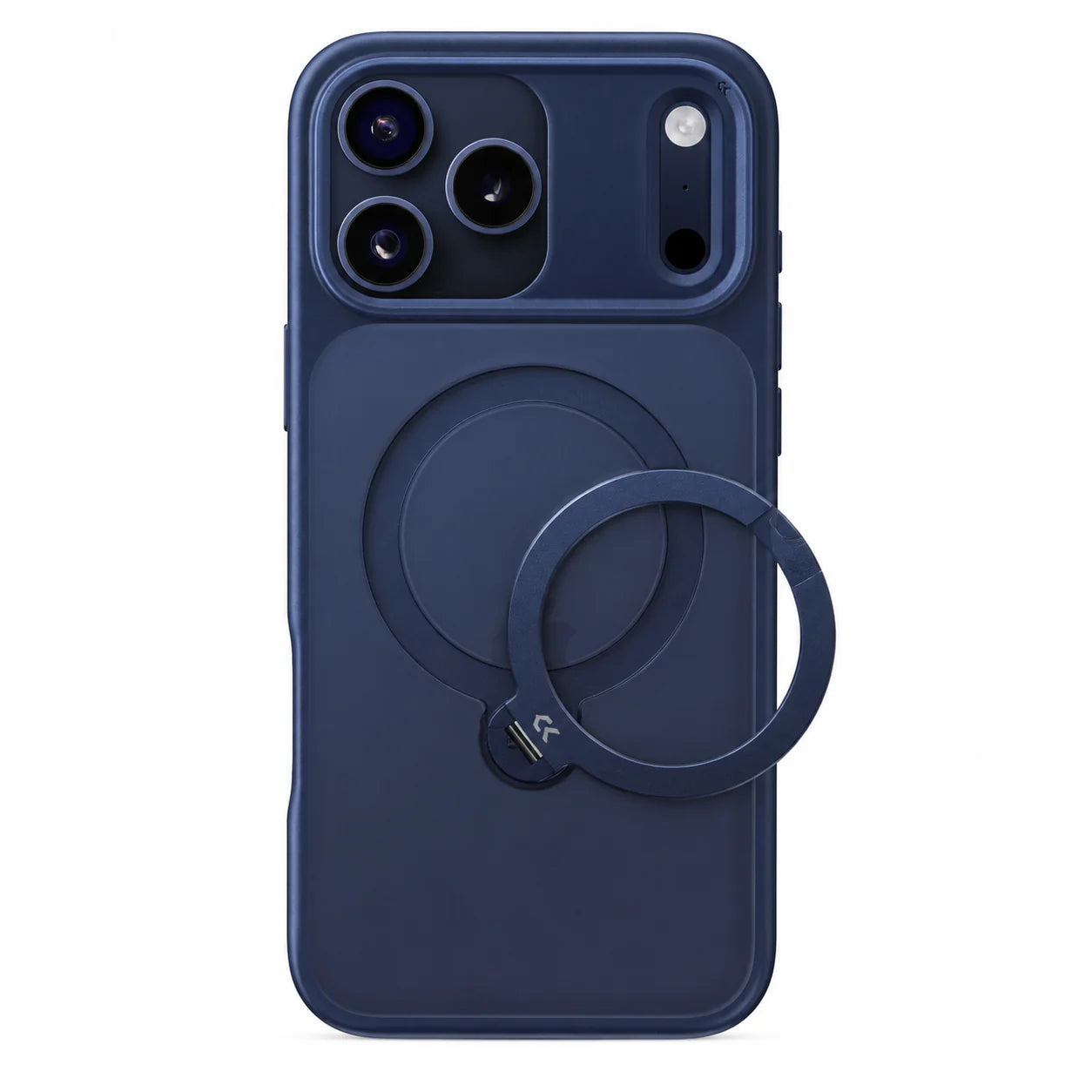 StandKOO Frost Midnight Blue iPhone case with open 360° ring stand
