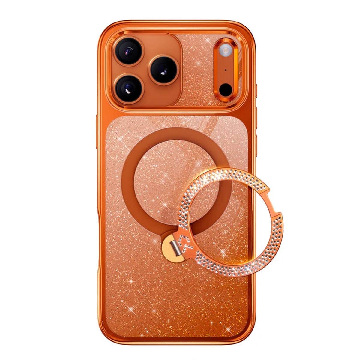 StandKOO Halo Diamond Sparkle Orange case for iPhone 17 Pro and 17 Pro Max