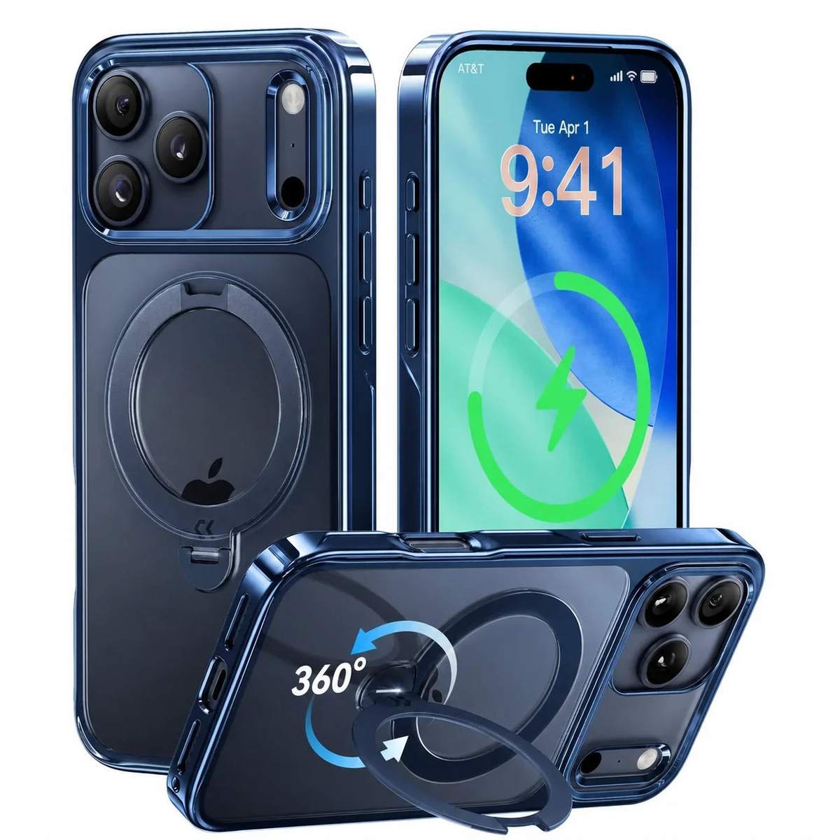 StandKOO Halo Midnight Blue case for iPhone 17 Pro and 17 Pro Max