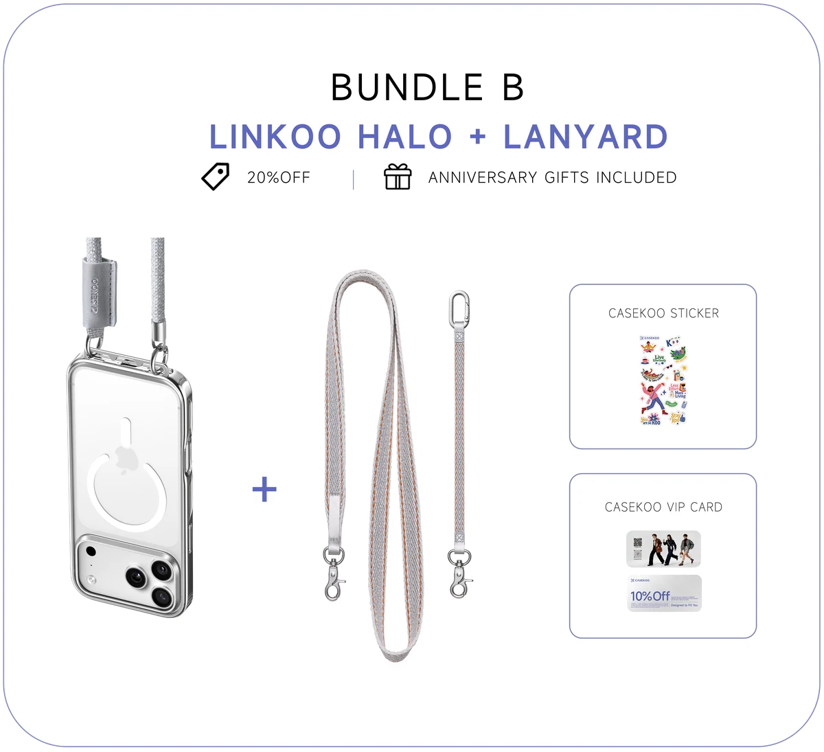 Bundle B: Linkoo Halo and lanyard with anniversary gifts