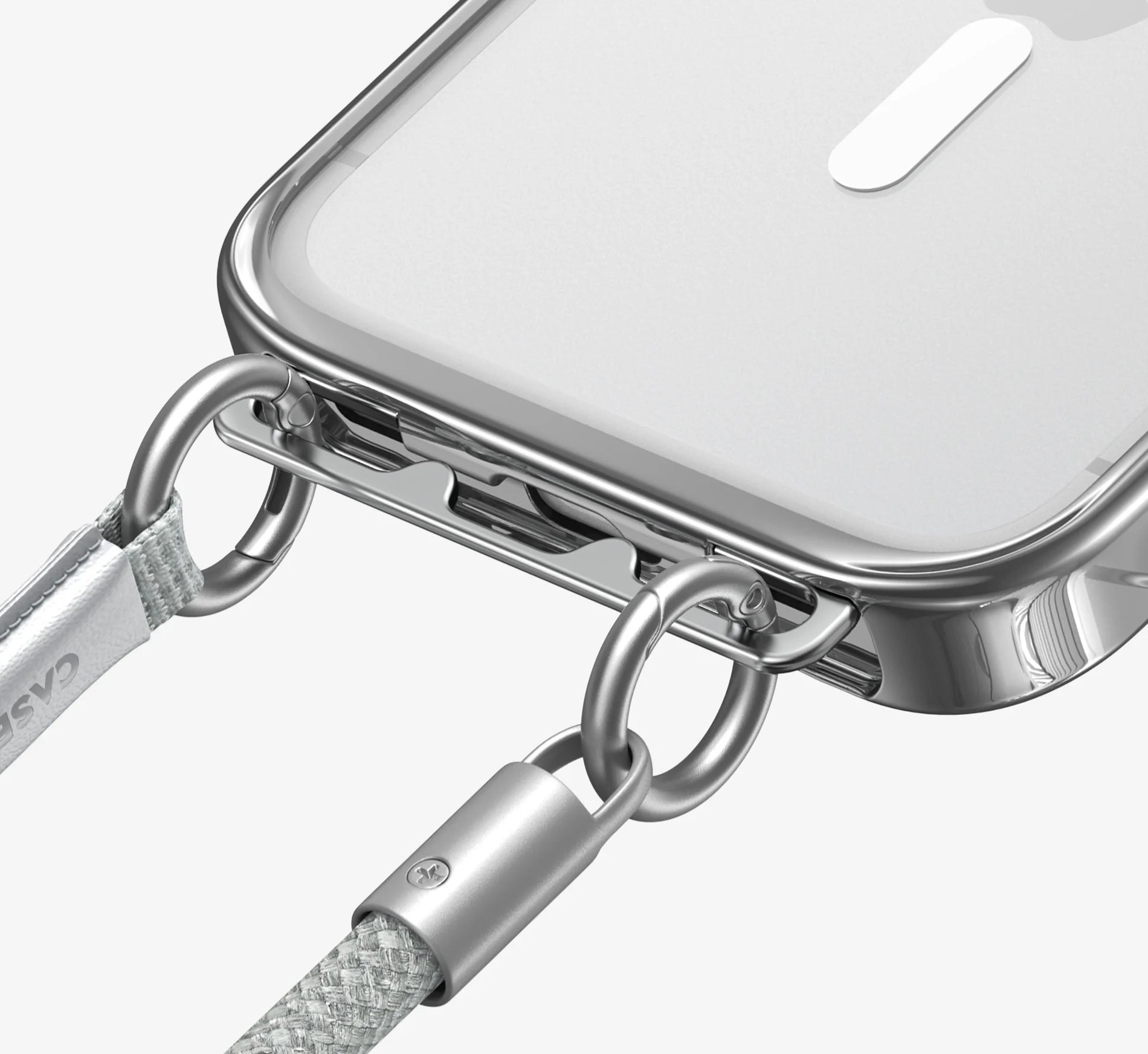 Close-up of CASEKOO LinkOO foldable lanyard tab