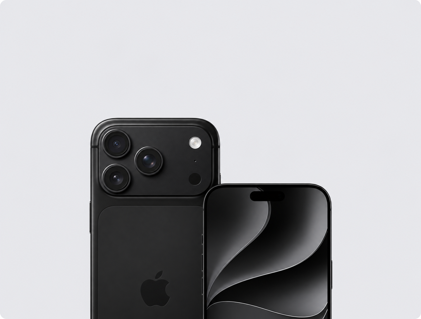 ブラックのiPhone 18 Pro Max、前面と背面