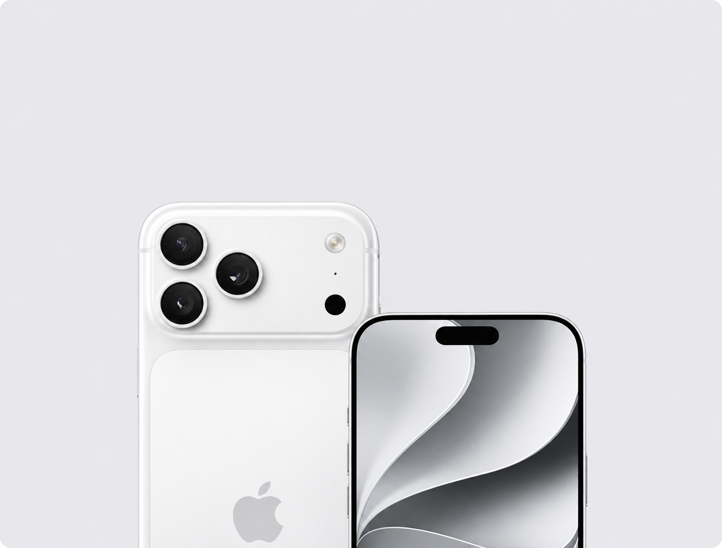 White phone front and back